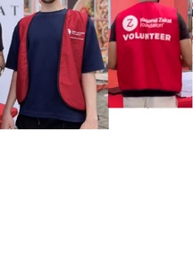 Veste d'été décontractée de haute qualité en polyester pour hommes avec logo personnalisé Tablier de bénévole à motif uni - Product Image 3