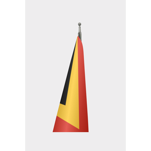 Custom Digital-Printed East Timor Indoor <b>Flag</b> on Polyester or Silk Aluminum <b>Pole</b> Pennant Style - Product Image 3