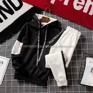 Conjunto de Sudadera con Capucha y Pantalones Deportivos Lisos para Hombre al por Mayor - Chándal Barato para Adulto - Product Image 3