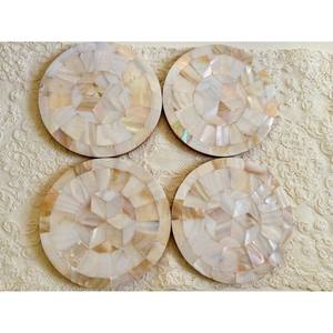 Mother of Pearl <b>Coasters</b> <b>with</b> <b>Holder</b> Shiny <b>Coasters</b> <b>Sets</b> Tea and Coffee Tabletop Mother of Pearl Inlay <b>coaster</b> Inlay - Product Image 5