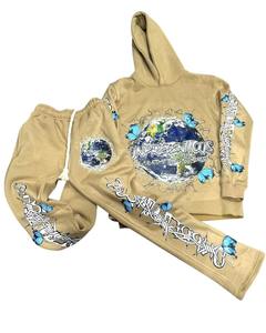 Ensemble de survêtement de qualité supérieure, tissu de qualité supérieure, 100% coton molletonné, service OEM, sweat-shirt à capuche et pantalon, dernier design 2025 - Product Image 2