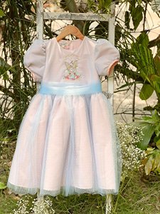 Vestido bordado a máquina de hadas boutique para niños ODM venta al por mayor vestidos de fiesta de princesas mangas cortas violeta bebé niña - Product Image 5