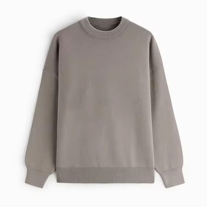 Pull-over surdimensionné 100% coton personnalisé pour hommes, sweat-shirt à col rond brodé en éponge française, épaules tombantes, style décontracté - Product Image 3