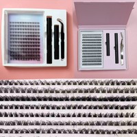 Pestañas Segmentadas Pre-cortadas al Por Mayor a Precio de Fábrica, Personalizables con Etiqueta Privada C D para Kit de Extensión de Pestañas DIY, Material PBT