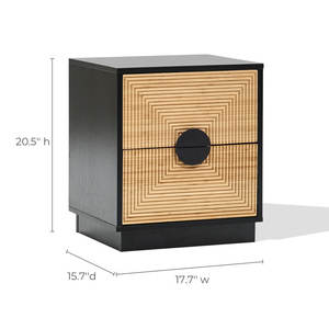 Boho ลิ้นชัก2ข้างสไตล์สไตล์โบโฮหรูหราทันสมัยสีดำด้วยไม้ไผ่สไตล์การออกแบบโบราณสำหรับบ้านห้องนอนหรือห้องนั่งเล่นเฟอร์นิเจอร์ - Product Image 5