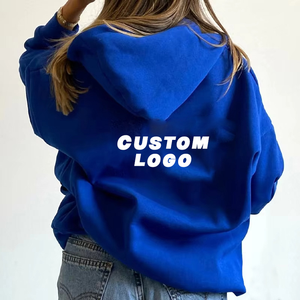 เสื้อฮู้ดผ้าฟลีซถักสำหรับสตรีทแวร์ผ้าคอตตอนพิมพ์ลายออกแบบได้ตามที่ต้องการสำหรับฤดูหนาว - Product Image 4