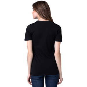 Camisetas de secado rápido para mujer en tela de algodón, camisetas de media manga con cuello redondo con servicio Oem, Camisa estampada hecha en Pakistán - Product Image 2