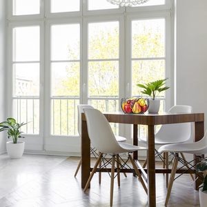 Elegant black metal fruit <b>basket</b> bowl ideal for contemporary homes perfect for stylish fruit and vegetable storage - Product Image 6