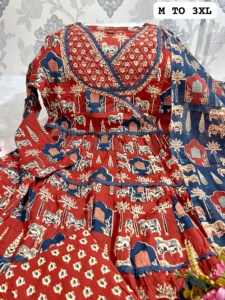 Top Qualité Designer Partie Porter Exclusif Beau Coton Lourd Avec Broderie À La Main Anarkali Costume À Vendre - Product Image 3