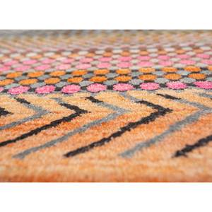 Alfombra Geométrica Freedom Manchaha Hecha a Mano con Lana y Seda de Bambú, Roja y Naranja, para Uso Doméstico, Les-1738 - Product Image 3