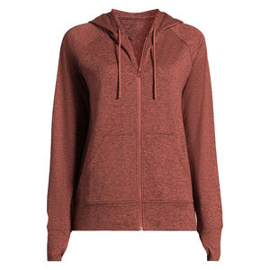 Nueva Sudadera con Cremallera para Mujer, Color Blanco, 100% Algodón, Transpirable, Cuello Alto Corto, Hombros Caídos - Product Image 1