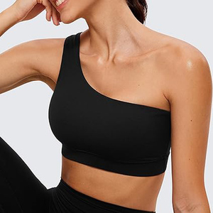 Sujetador Deportivo para Mujer de Alta Calidad, Nuevo Modelo 2024, Acanalado, de un Solo Hombro, Transpirable, Antibacteriano, Personalizado, sin Espalda, para Yoga - Product Image 4