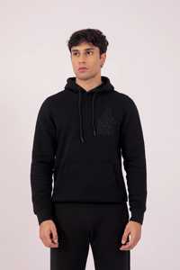 Vente en gros de pull à capuche surdimensionné 100% coton pour hommes col à capuche en relief de grande taille vêtements d'hiver à motif solide - Product Image 5