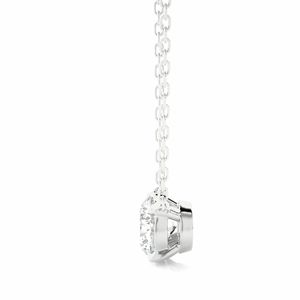 Pendentif en diamant rond à 4 griffes pour femmes - Product Image 2