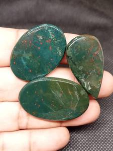 Piedra preciosa heliotrópica verde y roja de cristal de piedra de sangre natural para curar, hacer joyas - Product Image 3