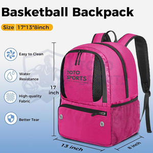 Sac de basket-ball rose confortable, best-seller, lisse, respirant, léger, logo personnalisé raisonnable, imprimé, intérieur/extérieur - Product Image 3
