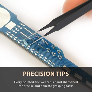 90 Degree Fiber Tip Volume Lash Tweezers <b>Precision</b> Eyelash Extension <b>Tool</b> - Product Image 6