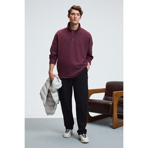 Sweat-shirt à col montant imprimé à demi-zip pour homme GRIMELANGE EDISON - Product Image 5