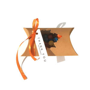 Cajas De Almohada Kraft de hoja de arce, Cajas de Regalo de recuerdo de fiesta de Acción de Gracias de papel, caja de dulces Para Boda y Baby Shower, fiesta de cumpleaños - Product Image 1