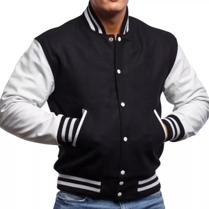 Veste de baseball vintage personnalisée pour homme, 100% coton, manches longues, style varsity, col montant, logo frontal, pour l'hiver - Product Image 1