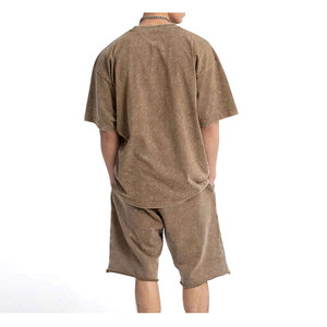 T-shirts pour hommes T-shirt d'été en coton T-shirt tendance surdimensionné T-shirt de couleur unie T-shirt de coupe régulière pour hommes - Product Image 5