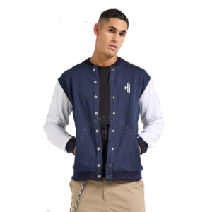 Chaqueta con letras de lana de estilo callejero para hombres personalizada con diseño único Servicio OEM de excelente calidad disponible - Product Image 1