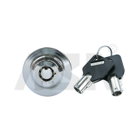 Cylindres de serrure robustes en alliage de zinc chromé pour distributeur automatique de pièces de monnaie, avec broche tubulaire solide et serrure à clé ABA