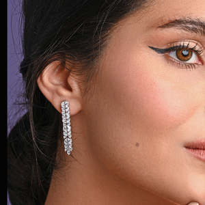 Pendientes de Perlas Geométricas para Boda y Fiesta Clara, Plata de Ley 925, Diseño Moderno - Product Image 4