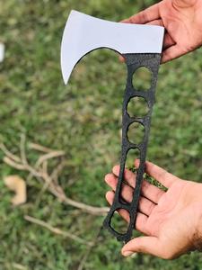 ขวานเหล็กดามัสกัสสไตล์ไวกิ้งทำด้วยมือสามารถปรับแต่งได้ด้ามจับไม้เกรดอุตสาหกรรมทำจากเหล็กกล้าคาร์บอนสูง - Product Image 3