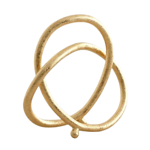 Sculpture abstraite élégante Sculpture en métal aluminium pièce maîtresse plaquée or pour salon chambre Table décor à la maison - Product Image 1