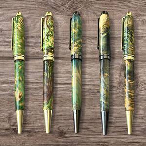 Stylos à bille en bois stabilisé de luxe faits à la main, logo gravé personnalisé, design en bois de serpent - Product Image 4