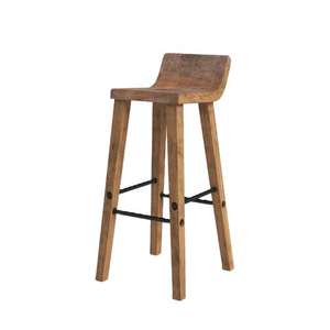 Tabouret de bar en bois rustique vintage, siège en bois, meubles de cuisine industriels pour café, maison, utilisation en extérieur, chaise de salon - Product Image 1