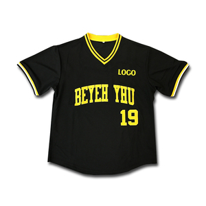 T-shirt de baseball vierge sublimé 100% polyester 3D broderie Logo maillots de baseball impression numérique - Product Image 1