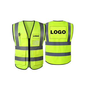 Custom Men Mesh Hi Vis <b>Reflective</b> Vest Jacket Workwear Shirt Construction <b>Clothing</b> <b>Safety</b> Work <b>Reflective</b> Vest With Pockets logo - Product Image 1