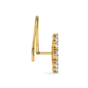 18K Gold Plated Pearl Diamond <b>Nosepin</b> for Wedding Engagement Gift - Product Image 3