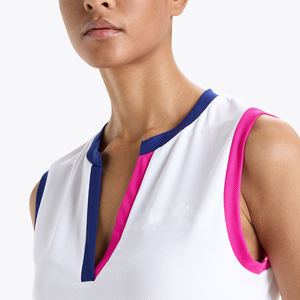 Vente chaude Uniforme de tennis confortable pour femmes Nom d'équipe personnalisé Respirant Spandex/Polyester Design Faible MOQ Placement du logo avant - Product Image 5