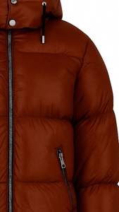 Veste d'hiver imperméable de style streetwear, 100% polyester/nylon, à capuche, avec logo sur le devant - Product Image 6