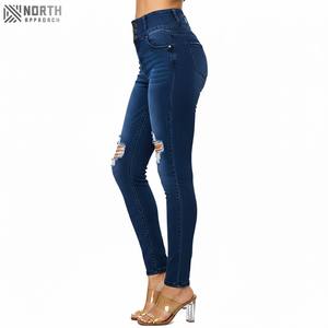 Jeans de Mezclilla Elásticos y Transpirables de Algodón para Mujer, de Alta Calidad, Más Vendidos en 2025, Logotipo Personalizado, Tallas Grandes, a la Moda - Product Image 5