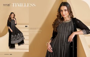 Nuevo y Moderno Traje Salwar de Georgette Pesada con Bordado y Lentejuelas, Fabricante de Surat, India, Moda Femenina - Product Image 3