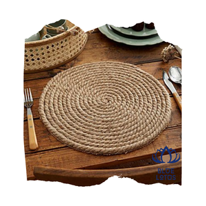 Top Heat Resistant <b>Round</b> Water Hyacinth <b>Placemat</b> With Cheap Price From Blue Lotus Farm Vietnam - Product Image 1