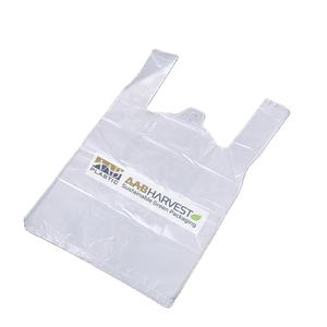 Sac T-shirt avec logo, sac en plastique HDPE, sac à provisions coloré bon marché, sac à provisions t-shirt non tissé - Product Image 1