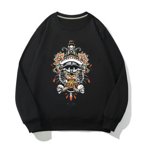 2024 chándales de lana Unisex último diseño 100% algodón elástico DTG impreso Fitness pulóver chándales con capucha - Product Image 4