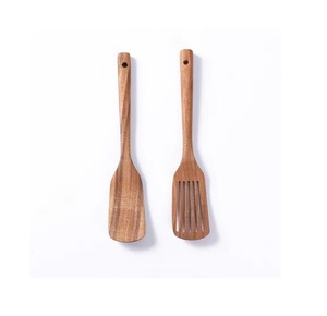 Cuillère en bois ustensiles de cuisine ustensiles de cuisine naturels haute qualité plaqué or longue poignée écologique - Product Image 6