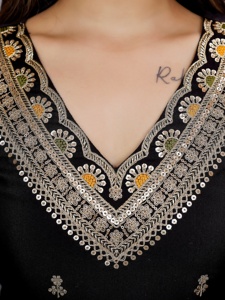 Diseñador indio tradicional Salwar Kameez nuevo bordado pesado de moda Material viscosa precio razonable fabricación india - Product Image 6