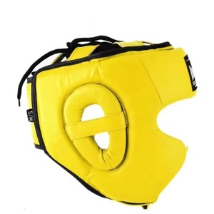 Casque de boxe en cuir OEM pour hommes - Logo/couleurs personnalisés, respirant, durable, réglable, léger - Product Image 5