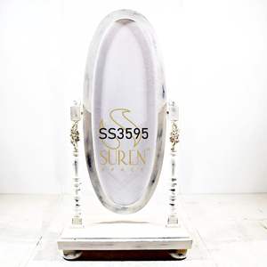 Espejo de madera indio de diseño Industrial, mueble de hotel tradicional hecho a mano - Product Image 2