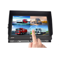 Vision nocturne infrarouge, écran tactile capacitif IPS 10,1 pouces | Enregistreur DVR 4 canaux 1080P Système de caméra de recul 12-24V Luxe