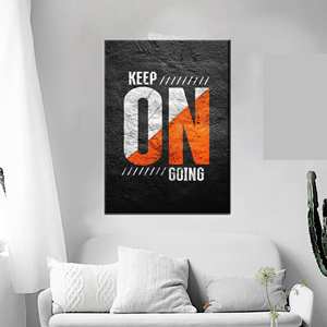 Lienzo Impreso Inspirador: Obra de Arte 'Keep Going' para Decoración del Hogar, Enmarcado para Galería - Product Image 1