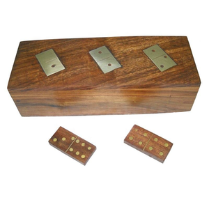 Boîte de dominos en bois sur mesure, nouveau design 2025, artisanat indien de haute qualité pour la décoration de la maison, jeu de dominos de voyage en gros - Product Image 4