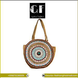 Haute qualité Chic Jute femmes grand fourre-tout plage sac à main bohème gland pompon fermeture à glissière broderie mode écologique - Product Image 2